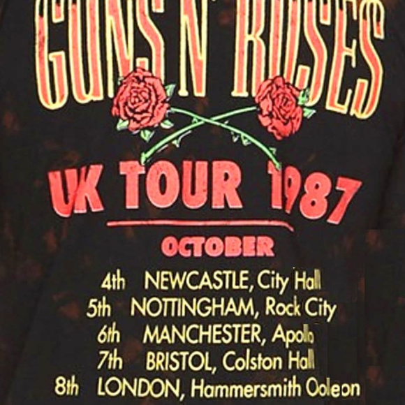 Guns N Roses Bleach Destruction Tour metal rock Official T-Shirt M NWT - Picture 5 of 5